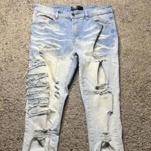 Amiri Thrasher Jeans $1060 Retail Blue Denim Men Size 30x30